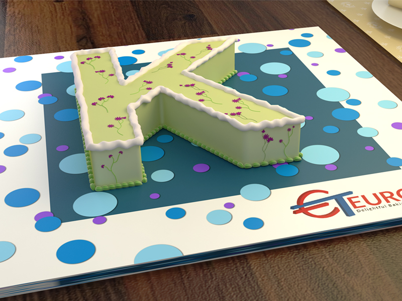 2001966 Euro Large Letter K Cake Tin